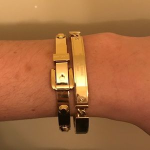 Two Michael Kors Gold Bangles